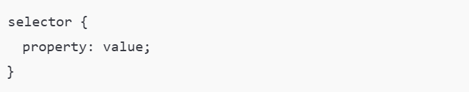 Grundstruktur eines CSS-Blockes